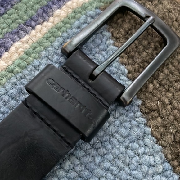 CARHARTT Black Leather Belt‎ - Picture 3 of 9